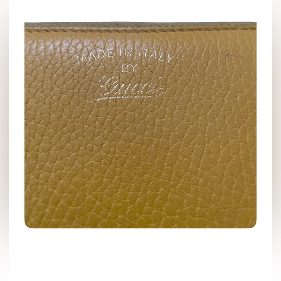 Gucci Yellow classic leather wallet 6” very well loved - Picture 4 of 10